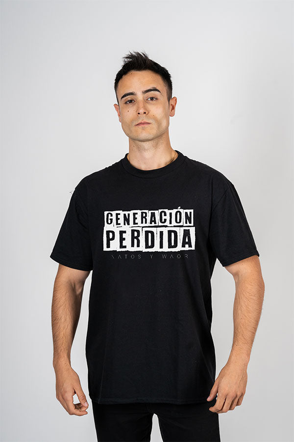 CAMISETA GENERACIÓN PERDIDA BLANCO/NEGRA