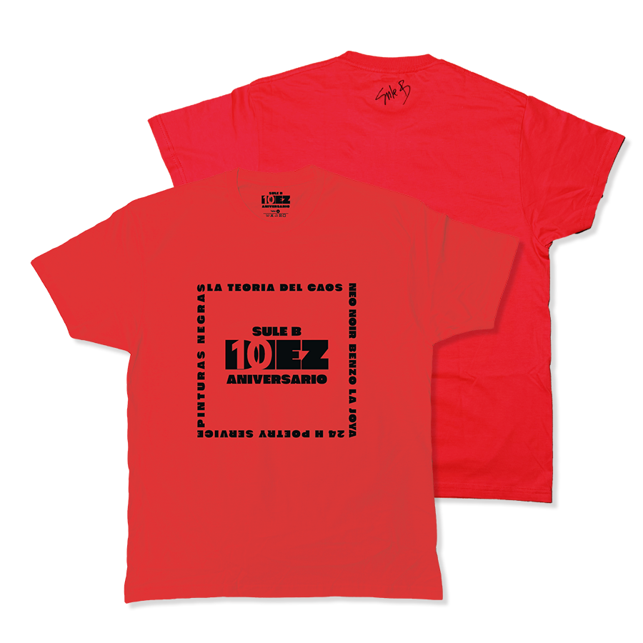 CAMISETA FIRMADA 10º ANIVERSARIO SULE B ROJA