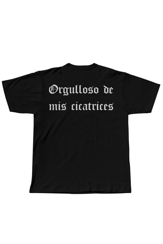 CAMISETA ORGULLOSO BLANCO/NEGRA