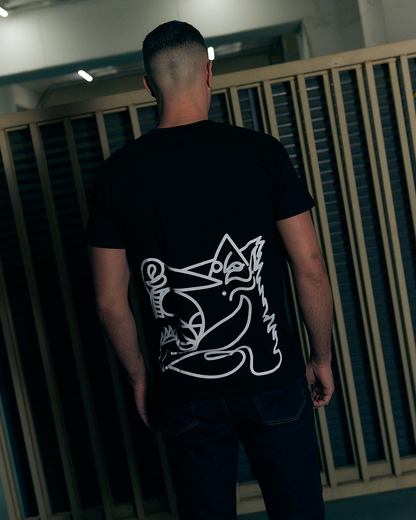 CAMISETA CABALLO GANADOR BLANCO/NEGRA