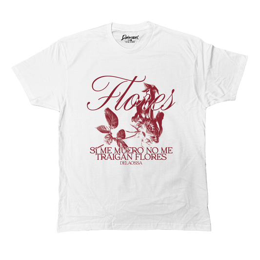 Camiseta Flores Blanca