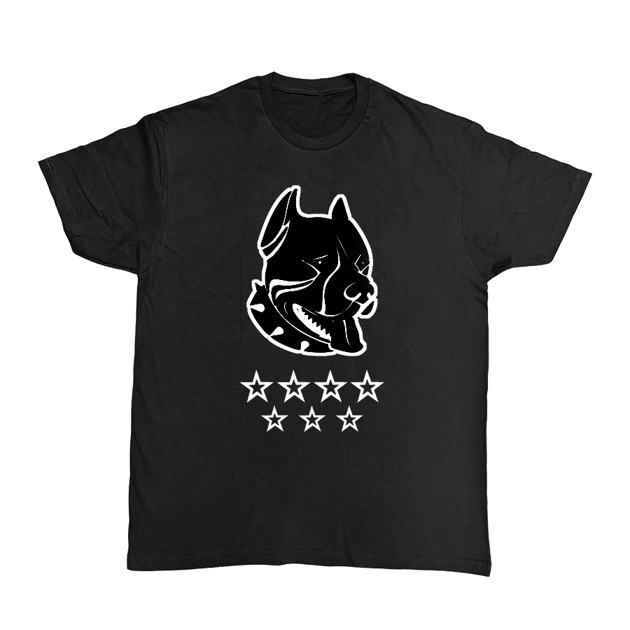 CAMISETA CUIDADO CON EL PERRO NEGRA