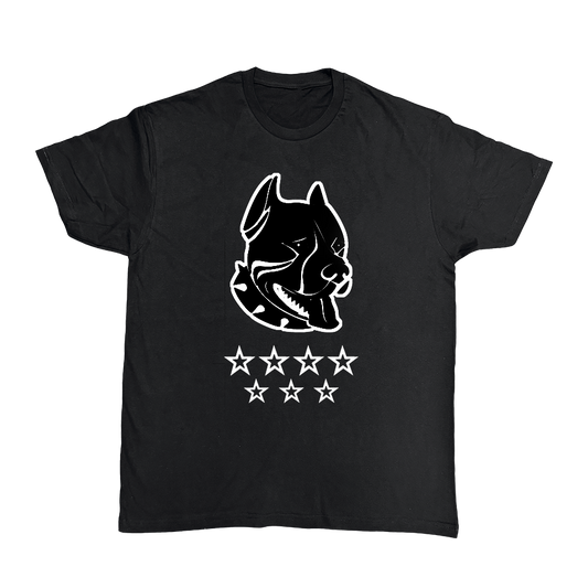 CAMISETA CUIDADO CON EL PERRO NEGRA