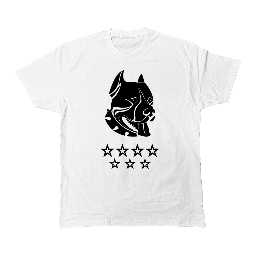 CAMISETA CUIDADO CON EL PERRO BLANCA