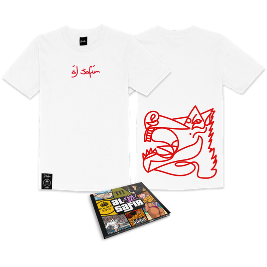 PACK CAMISETA CABALLO GANADOR BLANCA + CD BLOW UP