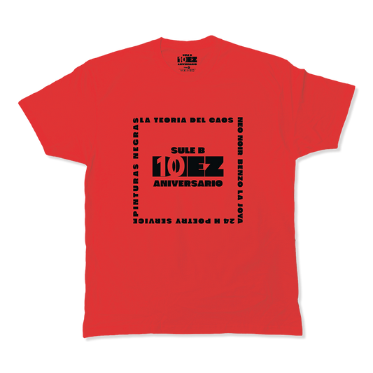 CAMISETA FIRMADA 10º ANIVERSARIO SULE B ROJA