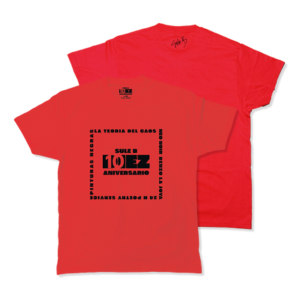 CAMISETA FIRMADA 10º ANIVERSARIO SULE B ROJA