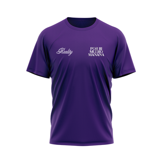 CAMISETA REALITY MORADA – POR SI MUERO MAÑANA