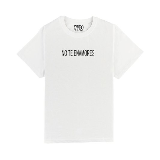 CAMISETA `NO TE ENAMORES´ BLANCA