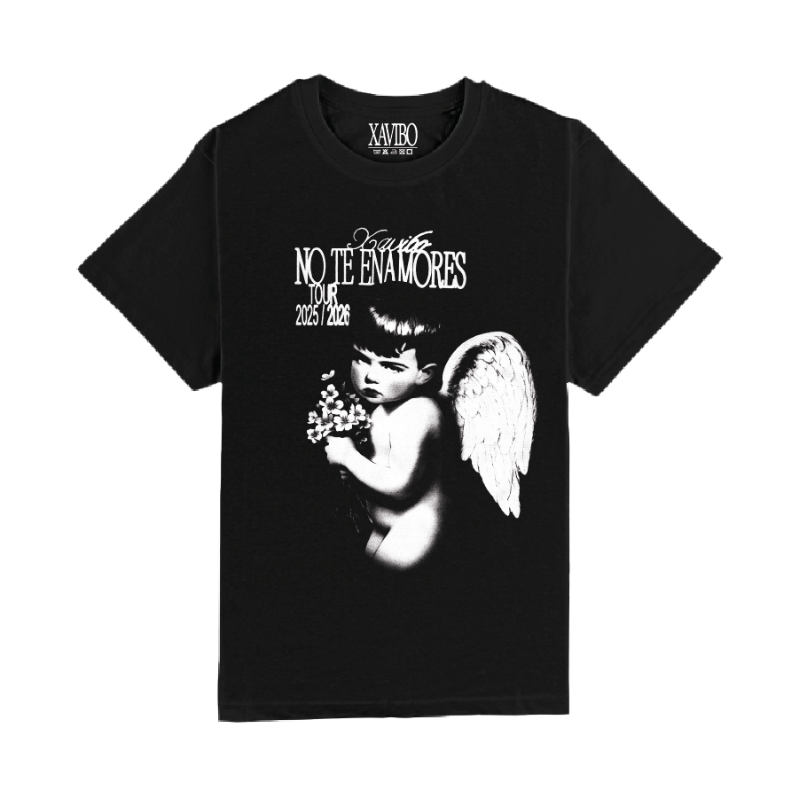 CAMISETA `NO TE ENAMORES TOUR´ NEGRA