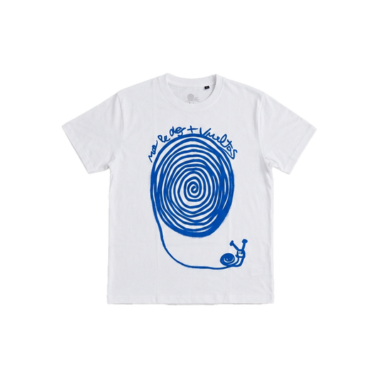 CAMISETA NO LE DES + VUELTAS BLANCA