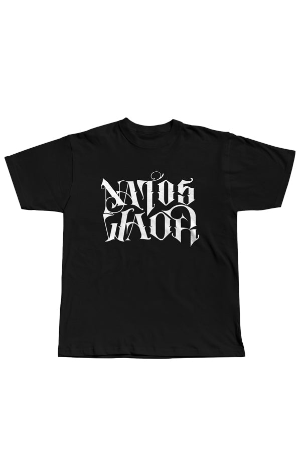 CAMISETA NATOS Y WAOR BLANCO/NEGRA