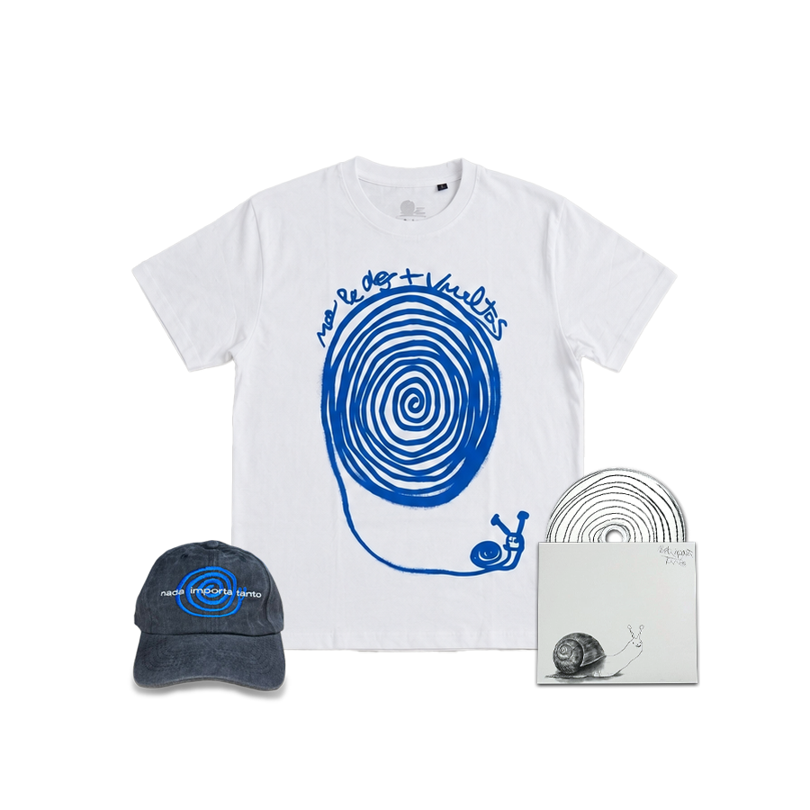 PACK CD + GORRA + CAMISETA NO LE DES + VUELTAS BLANCA