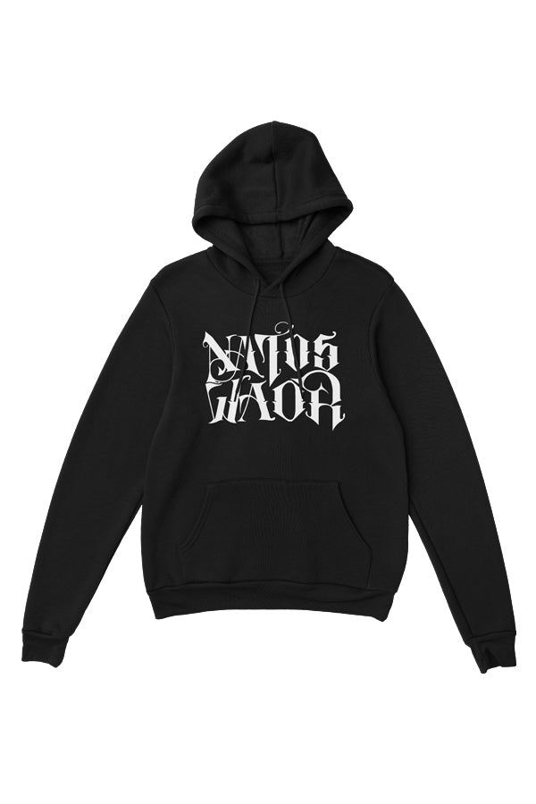 SUDADERA NATOS Y WAOR BLANCO/NEGRA