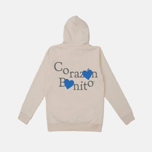 CORAZÓN BONITO HOODIE HUESO