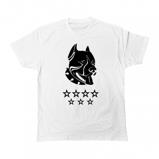 CAMISETA CUIDADO CON EL PERRO BLANCA