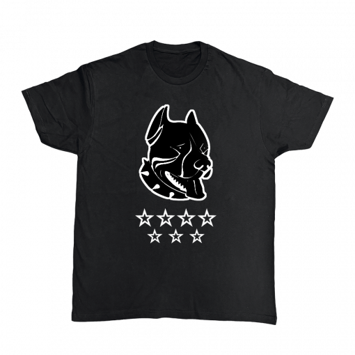CAMISETA CUIDADO CON EL PERRO NEGRA