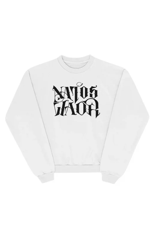 SUDADERA NATOS Y WAOR NEGRA/BLANCA SIN CAP.